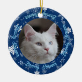 Schattige Nu en Dan 2 Foto Huisdier Kerst Ornament (Voorkant)