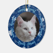 Schattige Nu en Dan 2 Foto Huisdier Kerst Ornament (Links)