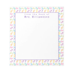 Schattige Nummers Patroon - Van het bureau van de Notitieblok