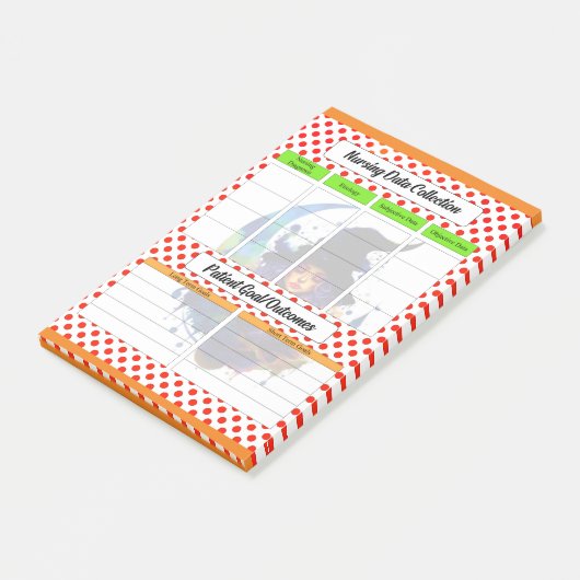Schattige Nursing Data Collectie Sjabloon Post-it® Notes (Schuin)