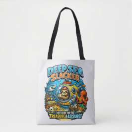 Schattige oceaan avontuur humor, grappige luiaard tote bag