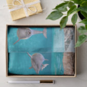 Schattige Oceaan Dolfijn Liefhebber Zeeleven Oceaa Tissuepapier (Geschenk)