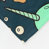 Schattige oceaan narwal octopus en kwal fleece deken (Hoek)