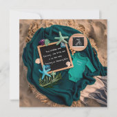 Schattige Oceaan Thema Zwangerschapsaankondiging Feestdagenkaart (Voorkant)