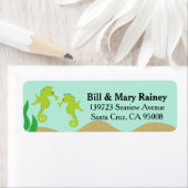 Schattige Ocean Double Zee Paard Etiket (Insitu)