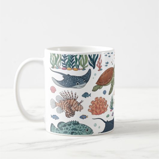 Schattige Oceandieren Koffiemok (Links)