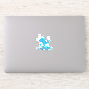Schattige Oceinwalvis Uitknip Sticker – Rustgevend