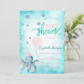 Schattige octopus ballon zomer Baby shower Kaart (Staand voorkant)