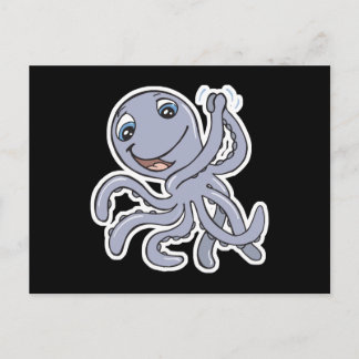 schattige octopus briefkaart