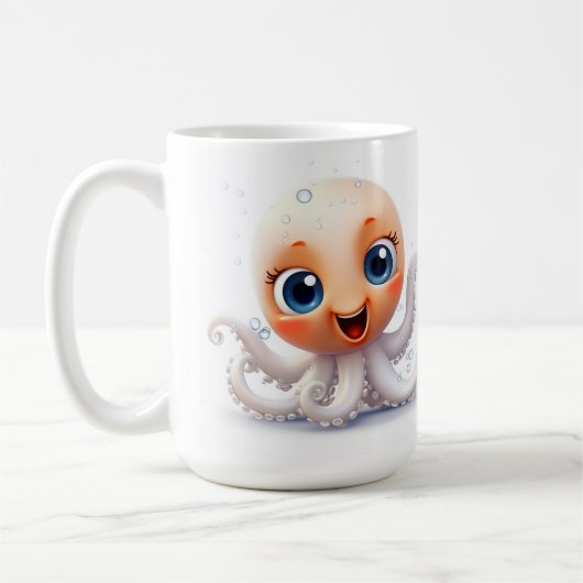 schattige octopus koffiemok (Links)