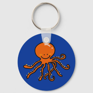 schattige octopus sleutelhanger