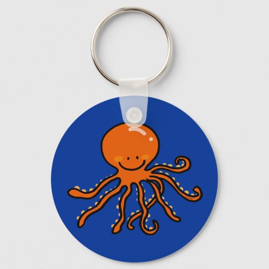 schattige octopus sleutelhanger (Voorkant)