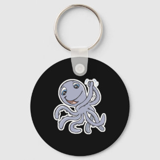 schattige octopus sleutelhanger