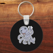 schattige octopus sleutelhanger (Voorkant)