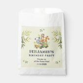 Schattige Oerwoud Animal Safari Verjaardag Dank u Bedankzakje (Voorkant)