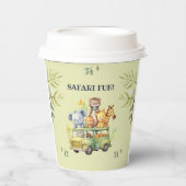 Schattige Oerwoud Animal Safari Verjaardag Papieren Bekers (Voorkant)