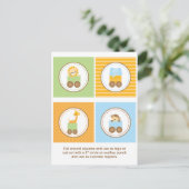 Schattige Oerwoud Animal Train Cupcake Toppers Briefkaart (Staand voorkant)