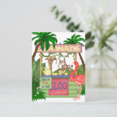 Schattige Oerwoud Animals Lemonade Stand Briefkaar Briefkaart (Staand voorkant)