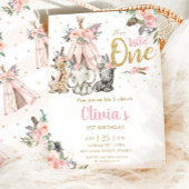 Schattige Oerwoud Animals Tribal Wild One 1st Birt Kaart