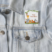 Schattige Oerwoud Baby Dieren Button (In situ)