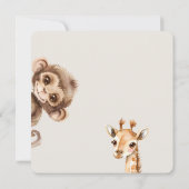 Schattige Oerwoud CreamRounded Baby shower Kaart (Achterkant)