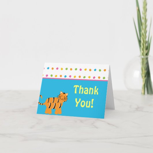 Schattige Oerwoud Dier Dank u Bedankkaart (Voorkant)