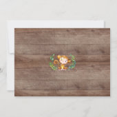 Schattige Oerwoud Dier Meisje Jongen Baby shower U Kaart (Achterkant)