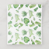 Schattige Oerwoud Dieren 1e Verjaardag Baby shower Plaatskaartje (Binnenkant ongevouwen)