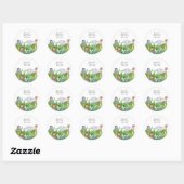 Schattige Oerwoud Dieren Baby shower Envelope Seal Ronde Sticker (Vel)