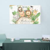 Schattige Oerwoud Dieren Baby shower Verjaardag Ac Spandoek (Beurs)