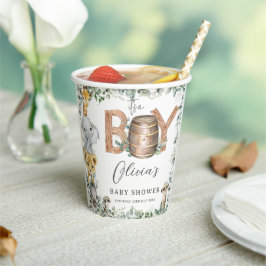 Schattige Oerwoud Dieren Greenery Boy Barn Baby sh Papieren Bekers
