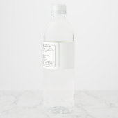 Schattige Oerwoud Dieren Groen 1e Verjaardag Waterfles Etiket (Achterkant)