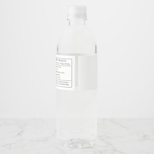 Schattige Oerwoud Dieren Groen 1e Verjaardag Waterfles Etiket (Achterkant)