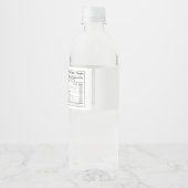 Schattige Oerwoud Dieren Groen Baby shower Waterfles Etiket (Achterkant)