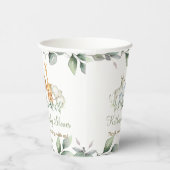 Schattige Oerwoud Dieren Groen Neutraal Baby showe Papieren Bekers (Rechts)