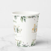 Schattige Oerwoud Dieren Groen Neutraal Baby showe Papieren Bekers (Rechts)