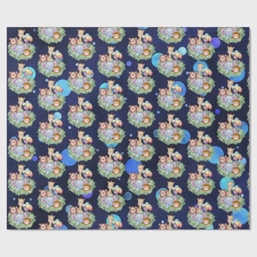 Schattige oerwoud dieren inpakpapier (Vlak)