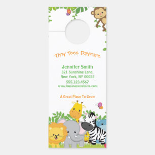 Schattige Oerwoud Dieren Kinderdagverblijf Deurhanger