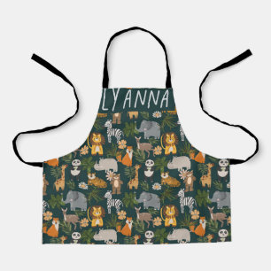 Schattige Oerwoud Dieren Print Schort