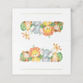 Schattige Oerwoud Dieren Safari 1e Verjaardag Groe Plaatskaartje (Buitenkant ongevouwen)