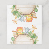 Schattige Oerwoud Dieren Safari 1e Verjaardag Groe Plaatskaartje (Buitenkant ongevouwen)