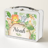 Schattige Oerwoud Dieren Safari Leeuw Olifant Monk (Voorkant)