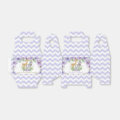 Schattige Oerwoud Dieren Safari Paarse Bloemen Dan Bedankdoosjes (Uitgevouwen)