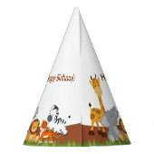 Schattige Oerwoud Dieren Verjaardagsfeestje Pet Feesthoedjes (Achterkant)