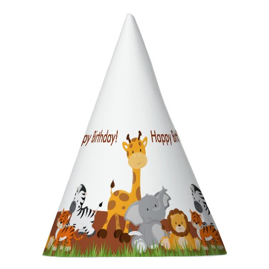 Schattige Oerwoud Dieren Verjaardagsfeestje Pet Feesthoedjes (Rechts)