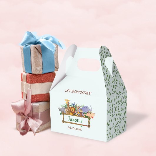 Schattige Oerwoud Dieren Verjaardagsgunstboxen Bedankdoosjes