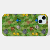 Schattige Oerwoud dierpatroon Case-Mate iPhone Case (Achterkant (horizontaal))