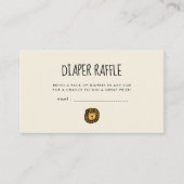 Schattige oerwoud leeuw baby shower Luier Raffle t Informatiekaartje (Voorkant)