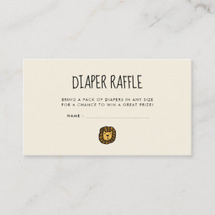 Schattige oerwoud leeuw baby shower Luier Raffle t Informatiekaartje