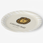 Schattige oerwoud Leeuw Baby shower Papieren Bordje (Gekanteld)